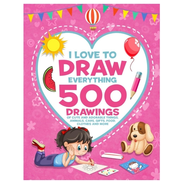 Kid's Coloring Book 500 Drawings - Picture 1 of 2